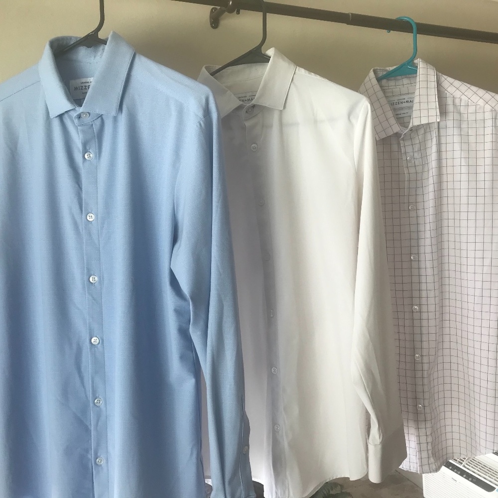 3 Mizzen and Main Medium trim fit dress shirts